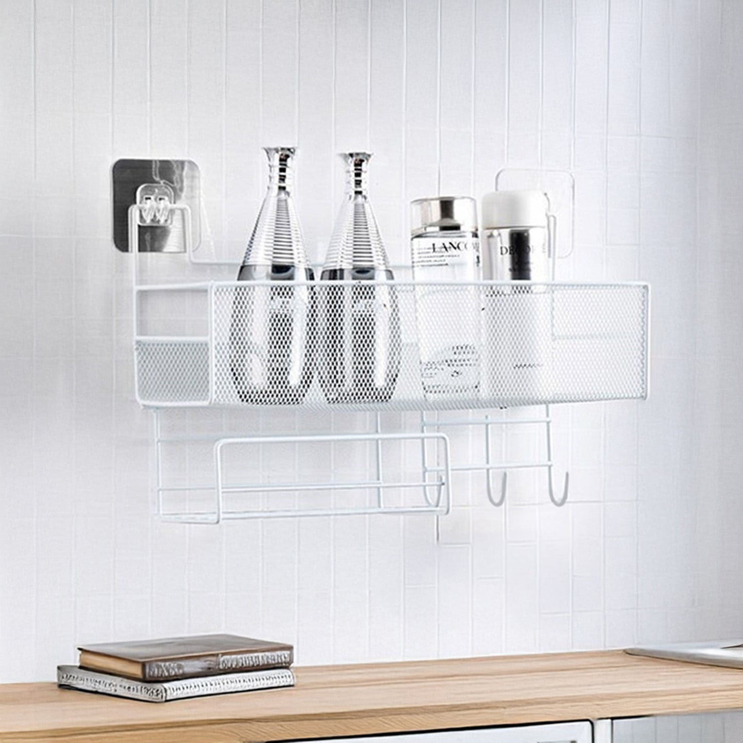 Shelf Wall-Mounted Rack – Space-Saving Toiletry Organizer