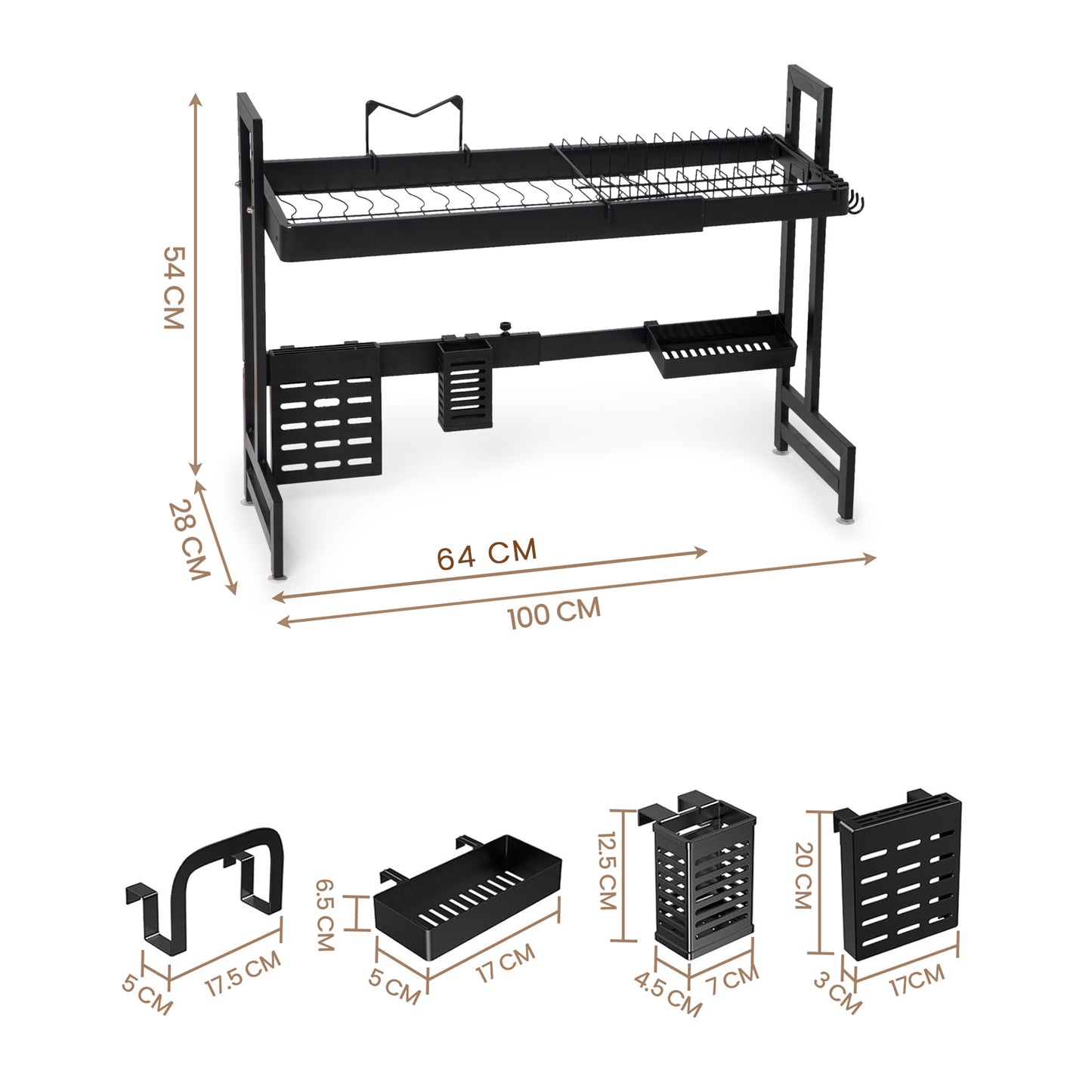 Over Sink Dish Drying Rack – Adjustable, Expandable, and Rust-Resistant Dish Drainer
