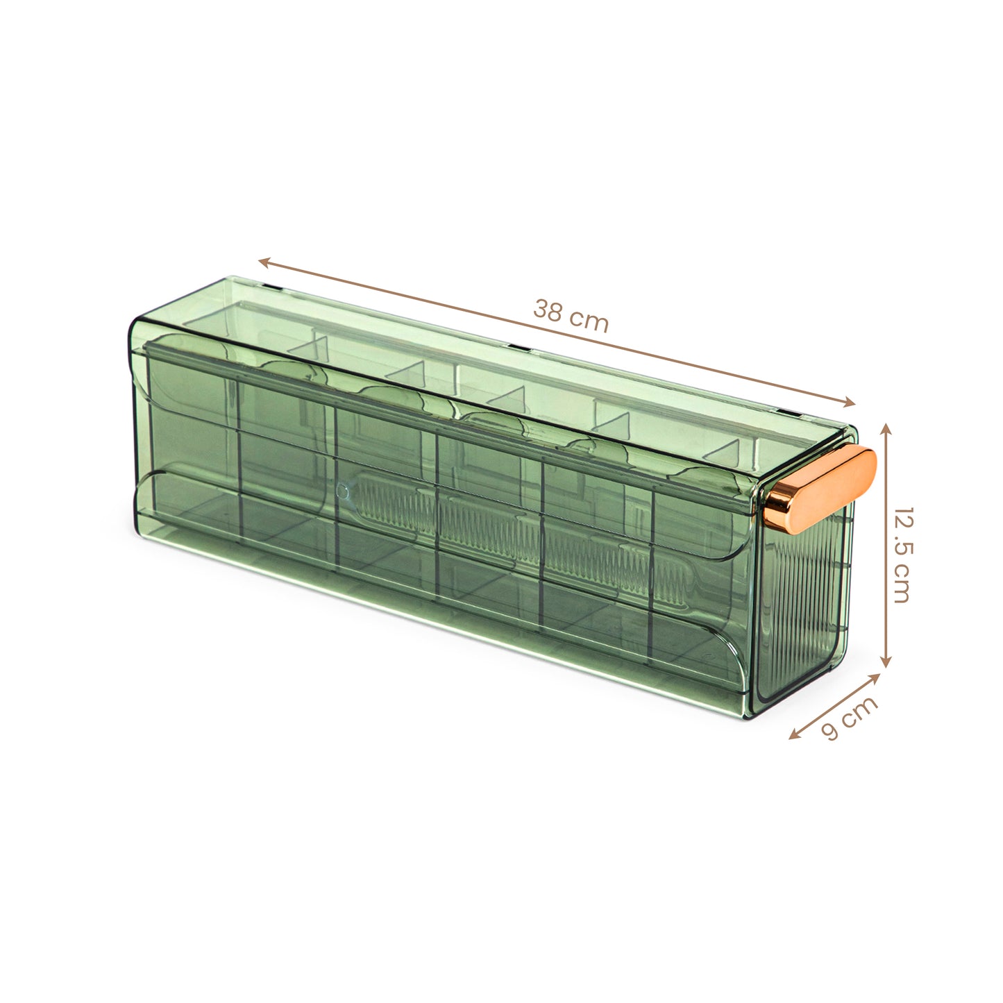 Glass Finish Wall Mount Drawer Organizer β Space-Saving Storage with Adjustable Design for organizing Socks, Briefs, and lingerie to daily-use items like phone chargers and office supplies