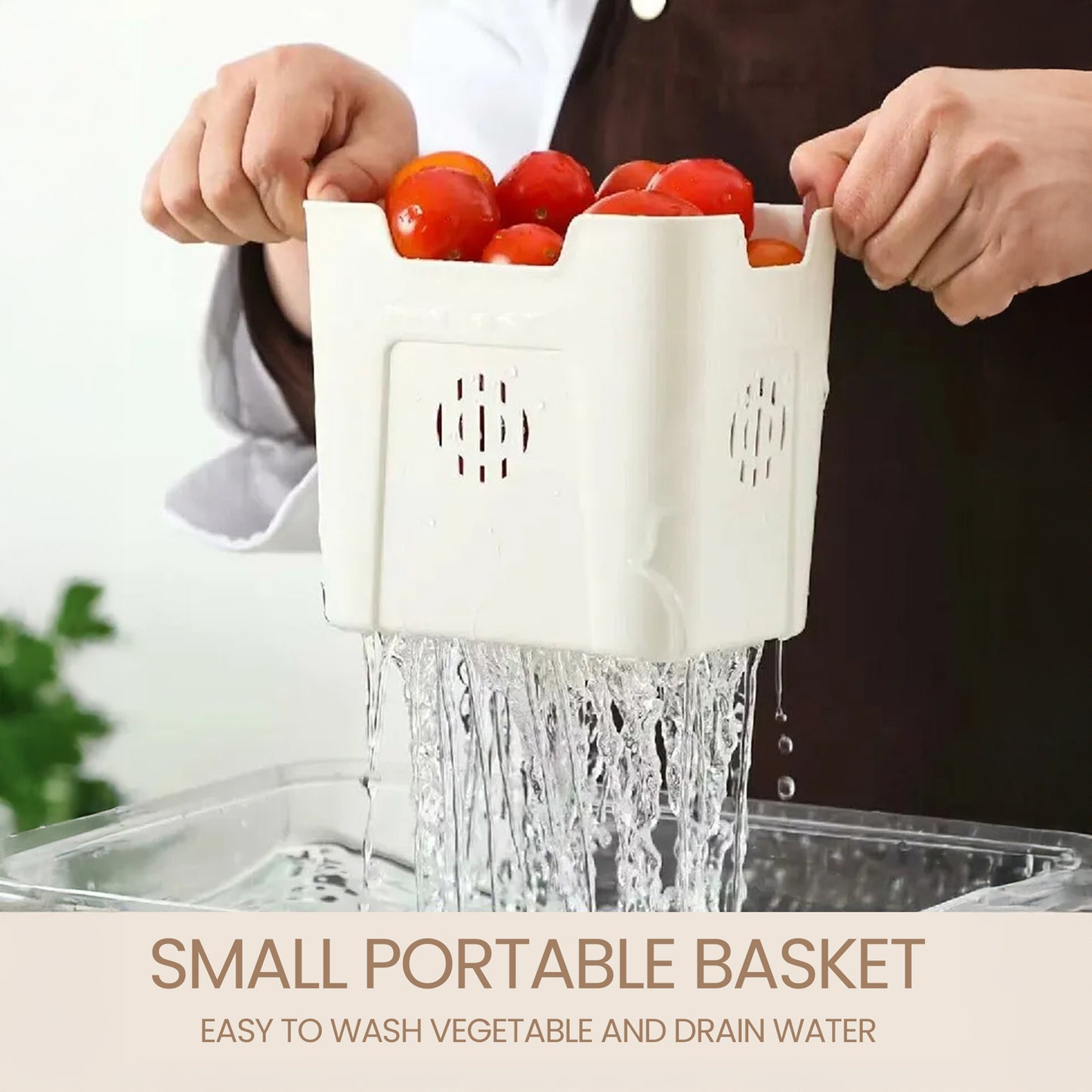 Fruit Storage Box Organizer, Refrigerator Vegetable Fresh Container, Plastic Refrigerator Storage Box with 3 Sections