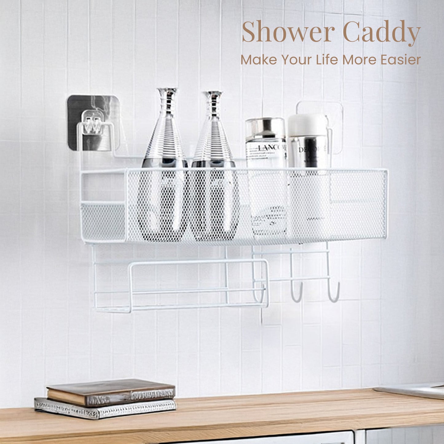 Shelf Wall-Mounted Rack – Space-Saving Toiletry Organizer