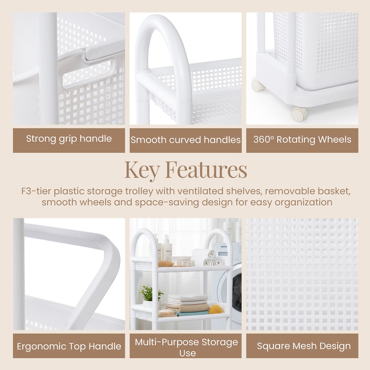 3 Tier - Laundry Organiser for Home