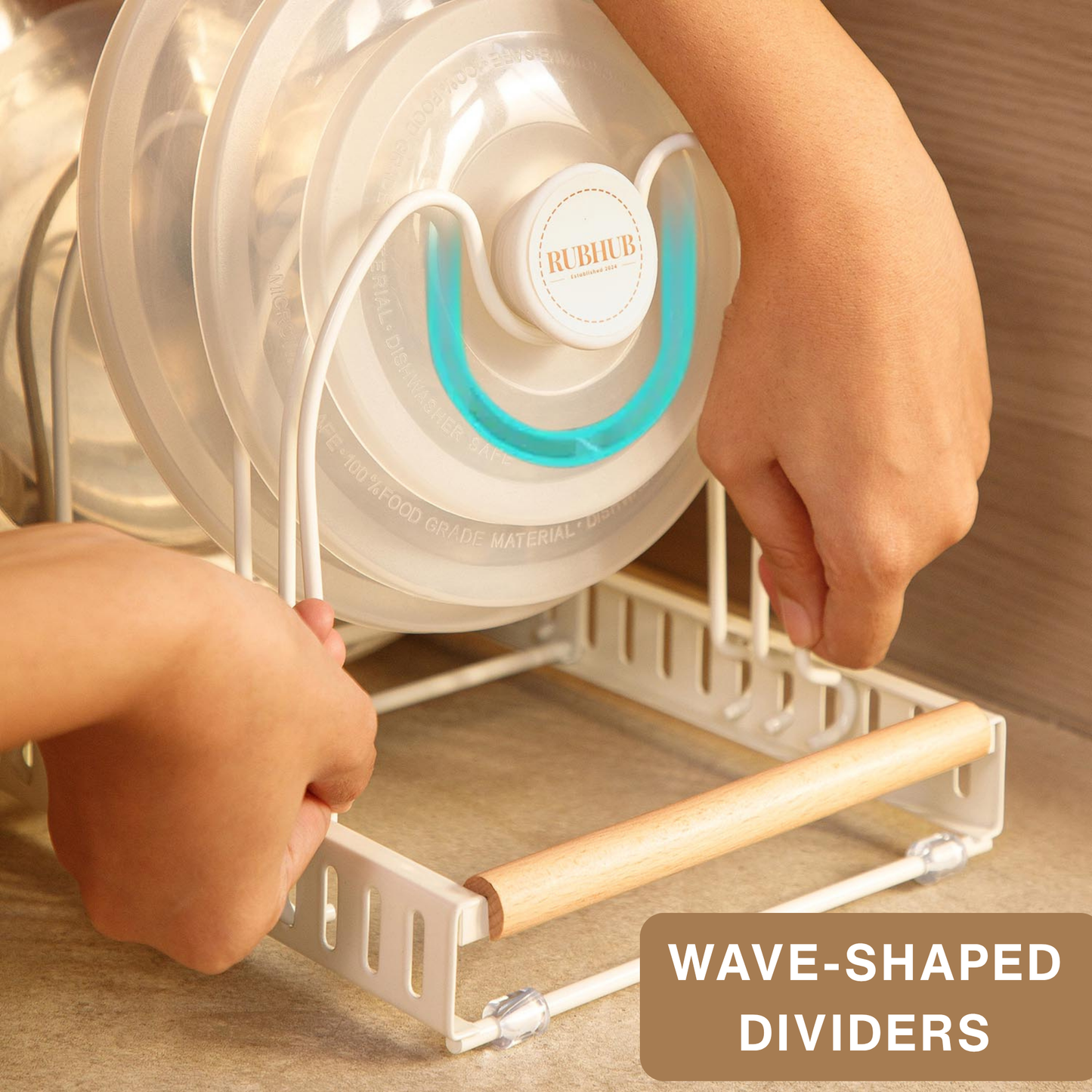 Expandable Pan and Lid Organizer Rack