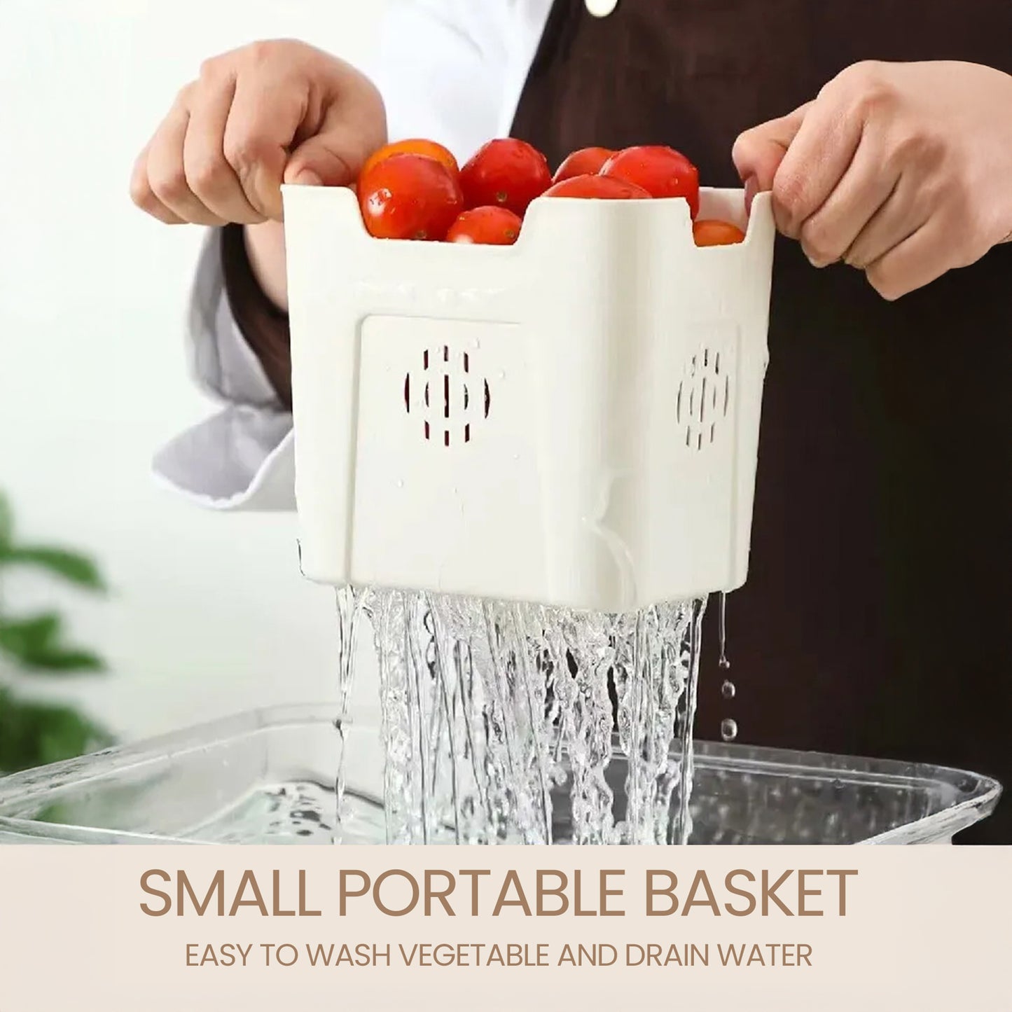 Fruit Storage Box Organizer, Refrigerator Vegetable Fresh Container, Plastic Refrigerator Storage Box with 2 Sections