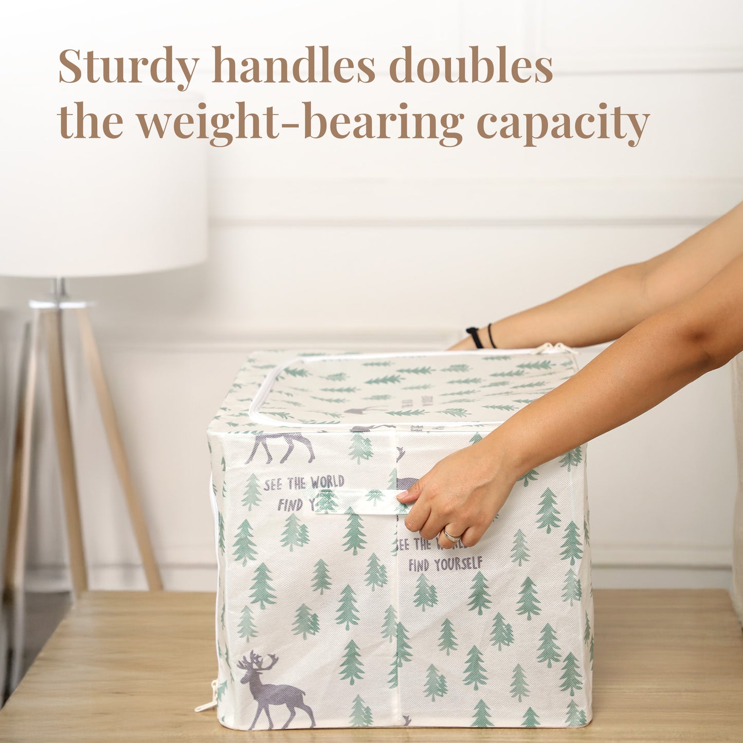 Stackable Forest-Themed Cloth Storage Box