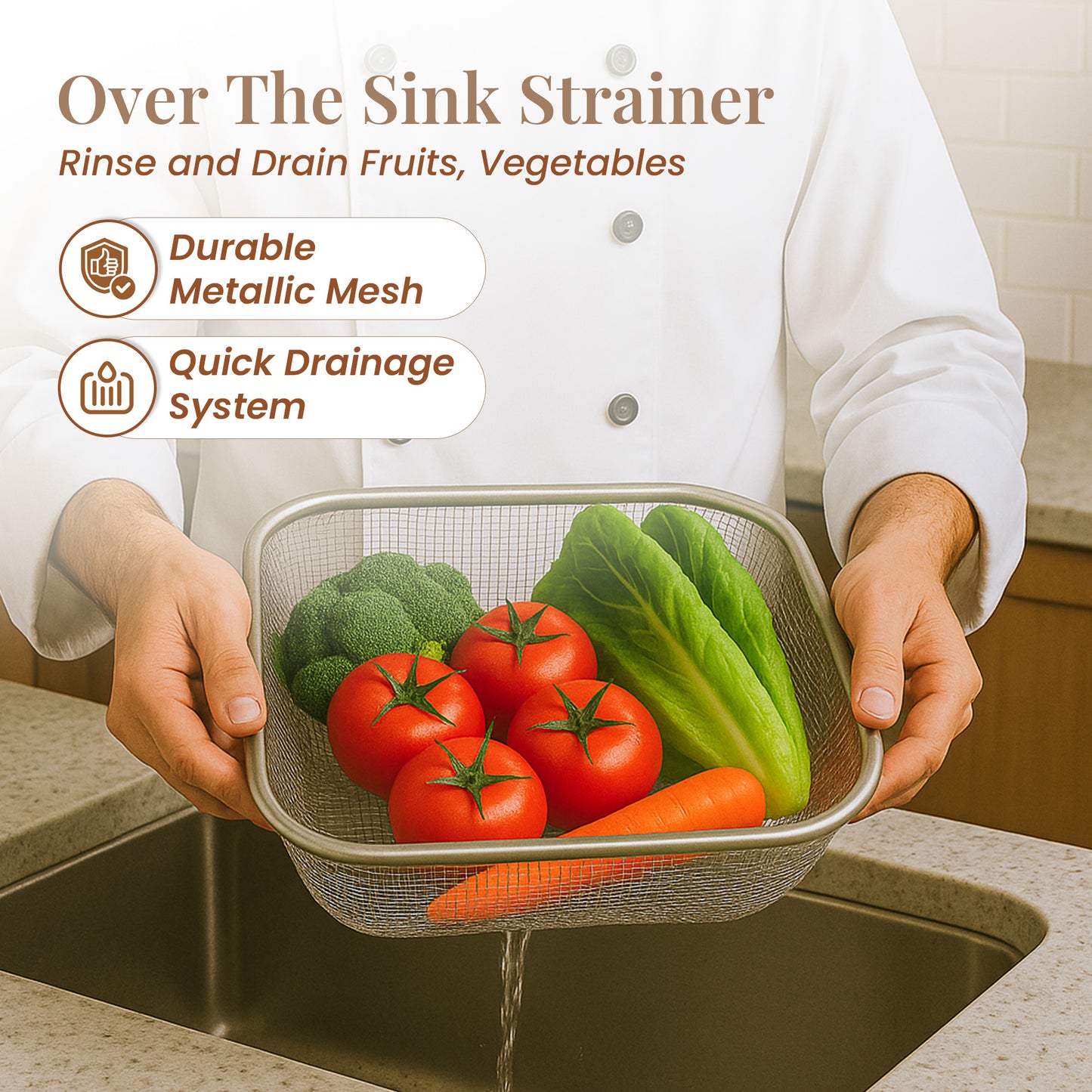 Multi-Purpose Stainless Steel Drain Basket