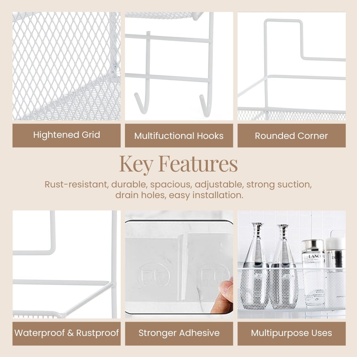 Wall - Mounted Multipurpose Storage Cabinet with hooks - RUBHUB