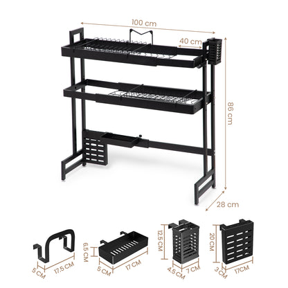 Over Sink Dish Drying Rack, 2-Tier