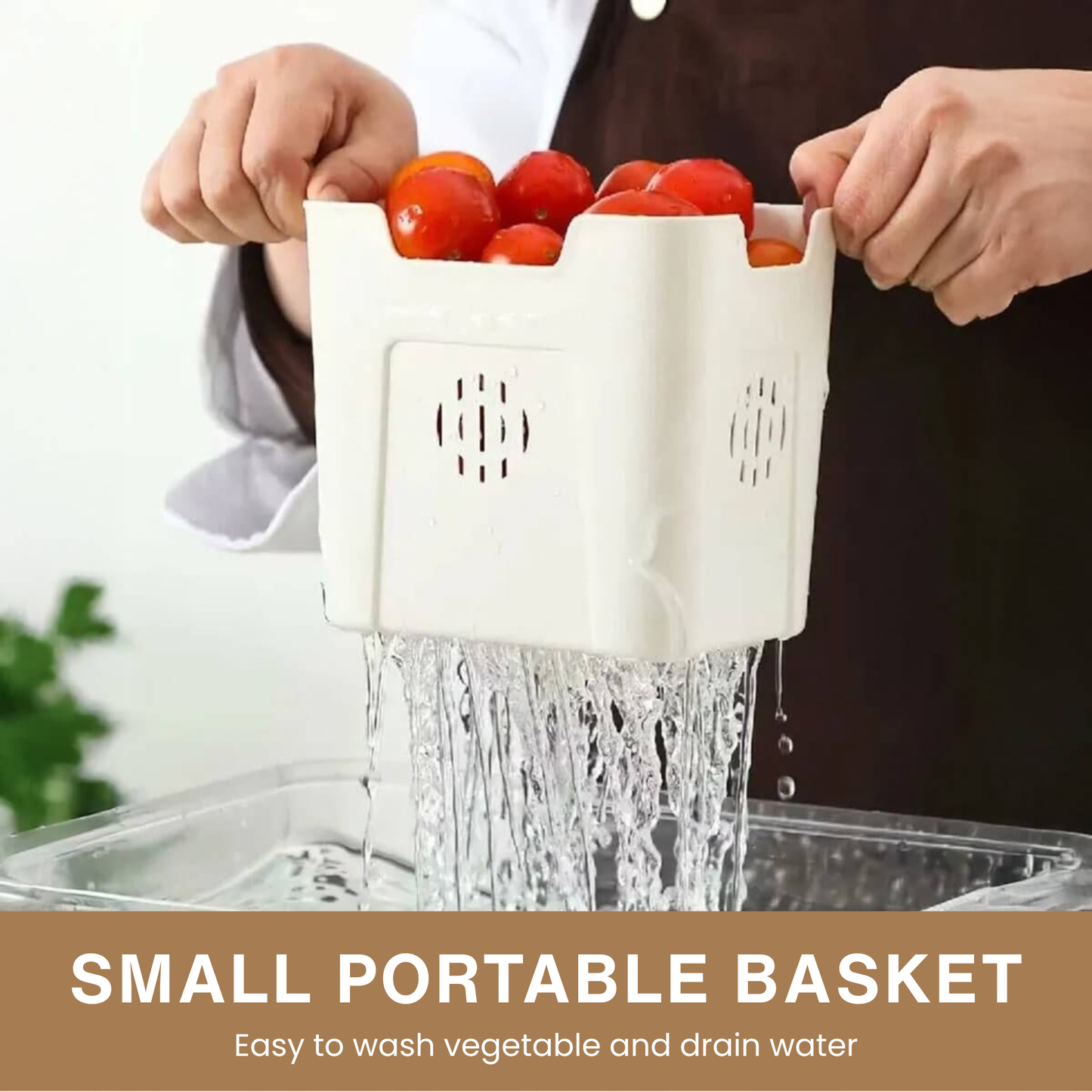 Fridge Container Storage Box with 3 Separate Sections