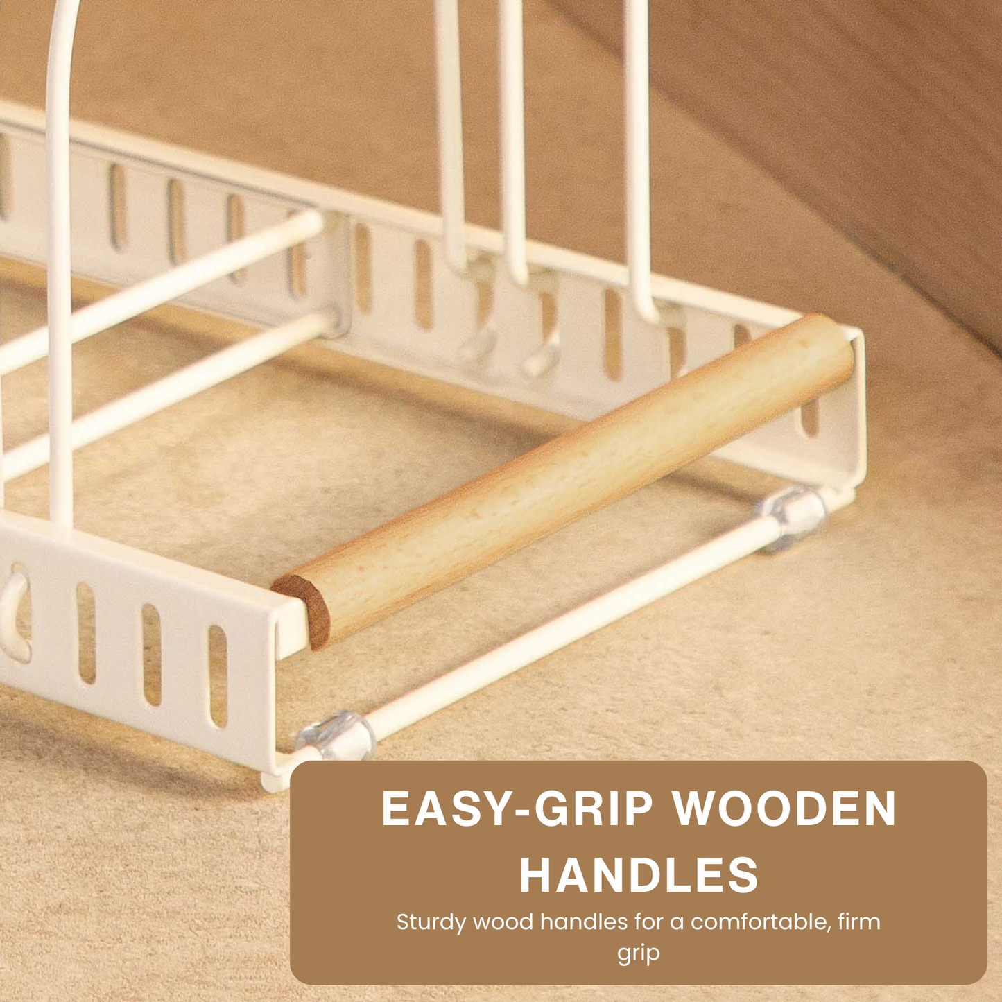 Expandable Pan and Lid Organizer Rack