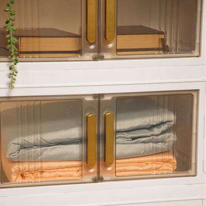 Stackable 4-layer Transparent Storage Cabinet