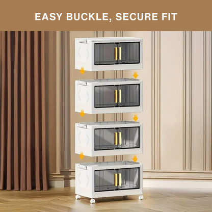 Stackable 4-layer Transparent Storage Cabinet