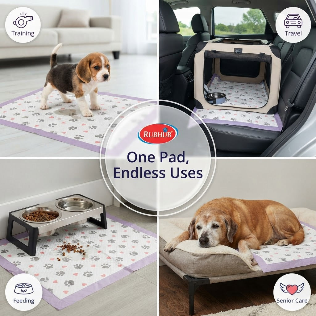 Combo Pack of 2 Pet Training Pads - 40 in each, Mess-Free & Moisture-Locking