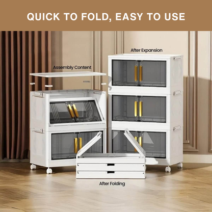 Stackable 4-layer Transparent Storage Cabinet