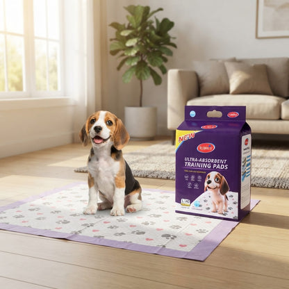 Combo Pack of 2 Pet Training Pads - 40 in each, Mess-Free & Moisture-Locking