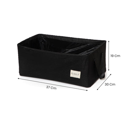 Multipurpose Black Storage Box With Handles