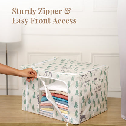 Stackable Forest-Themed Cloth Storage Box