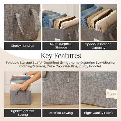 Multipurpose Grey Storage Box With Handles