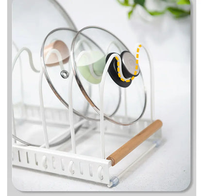 Expandable Pan and Lid Organizer Rack