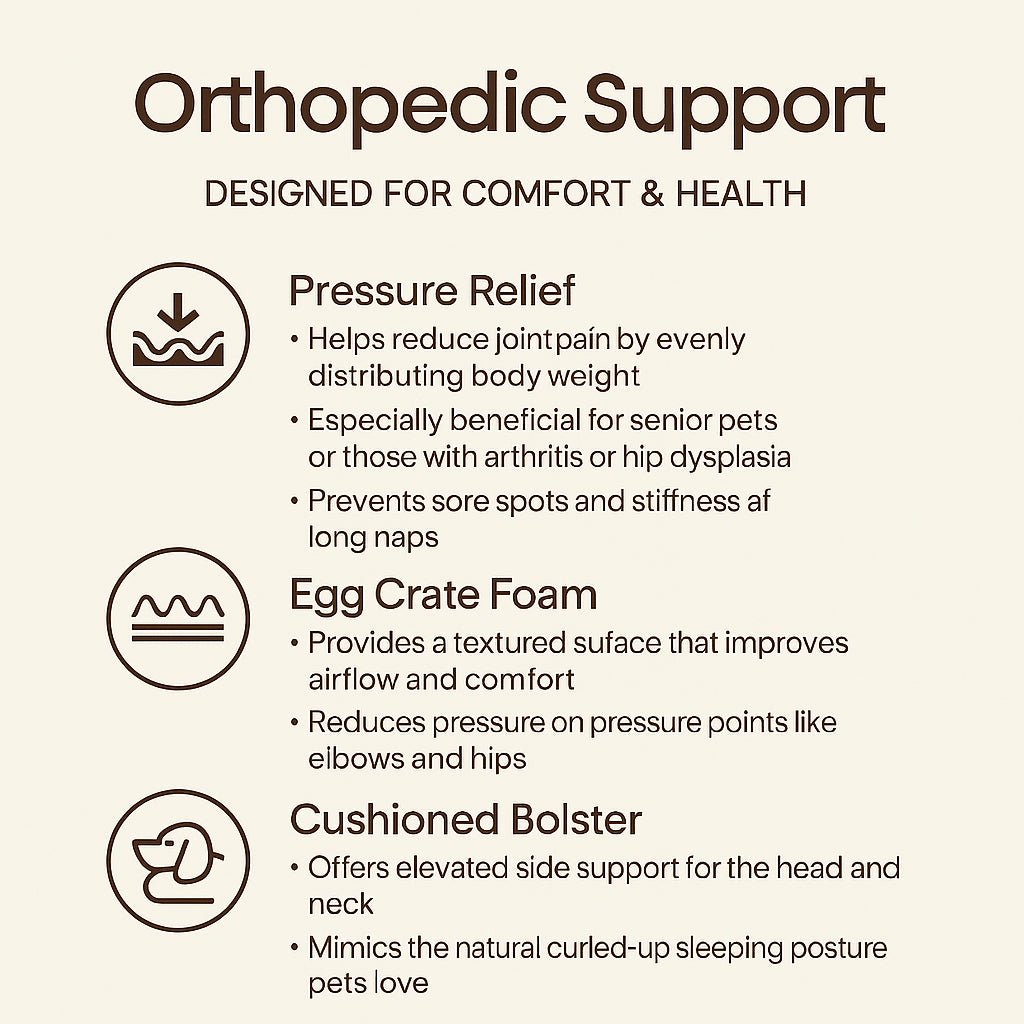 Beige Orthopedic Sofa - Style Pet Bed, Waterproof & Stain - Resistant (Medium) - RUBHUB