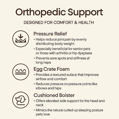 Beige Orthopedic Sofa - Style Pet Bed, Waterproof & Stain - Resistant (Medium) - RUBHUB