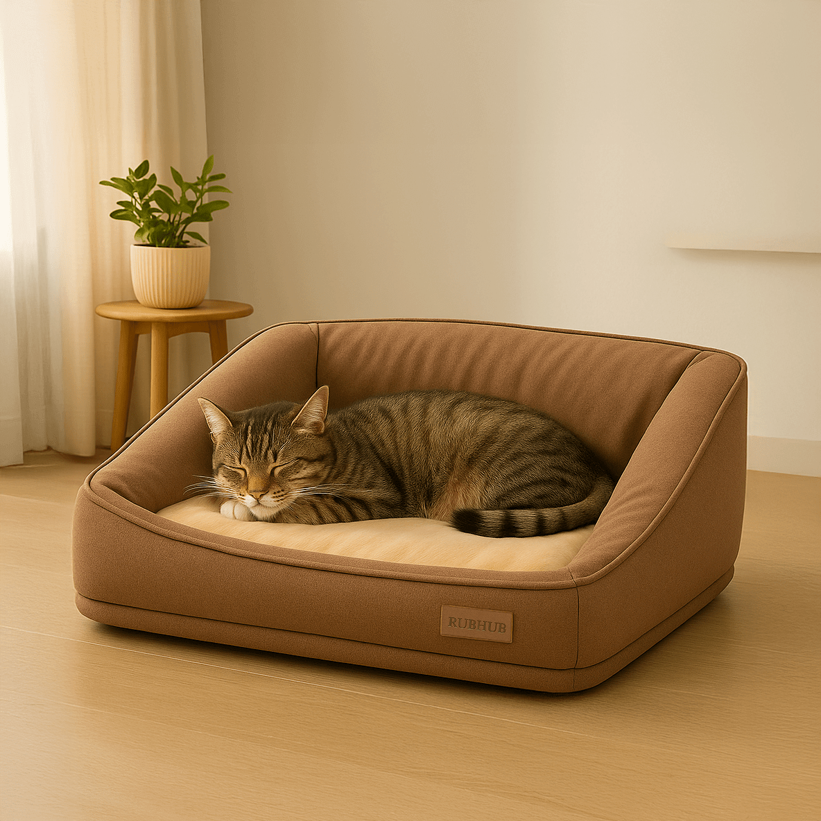 Beige Orthopedic Sofa - Style Pet Bed, Waterproof & Stain - Resistant (Medium) - RUBHUB