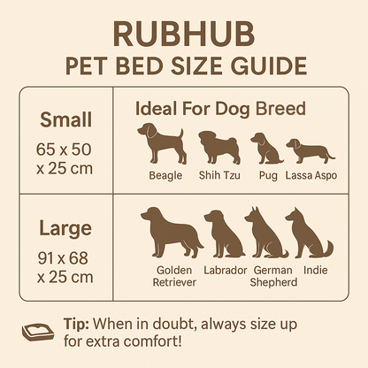 Beige Orthopedic Sofa - Style Pet Bed, Waterproof & Stain - Resistant (Medium) - RUBHUB