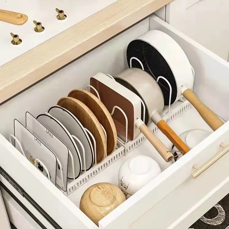 Expandable Pan and Lid Organizer Rack - RUBHUB