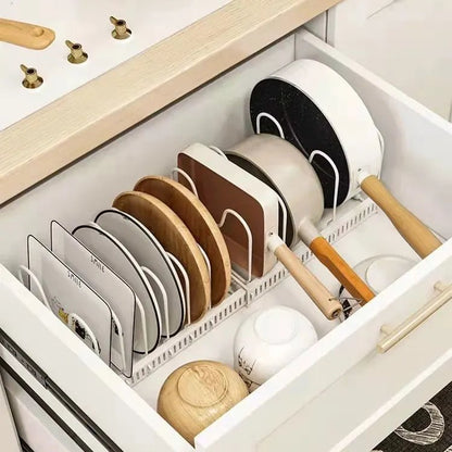 Expandable Pan and Lid Organizer Rack - RUBHUB