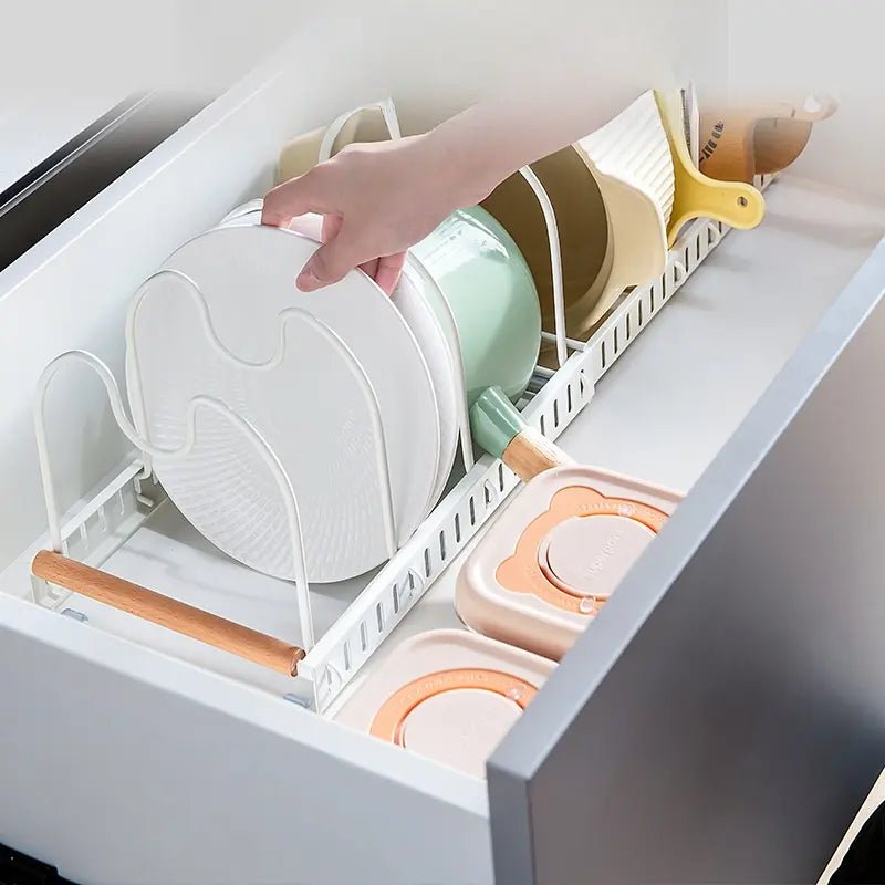 Expandable Pan and Lid Organizer Rack - RUBHUB