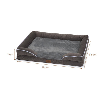Grey Orthopedic Sofa - Style Pet Bed, Waterproof & Stain - Resistant (Medium) - RUBHUB