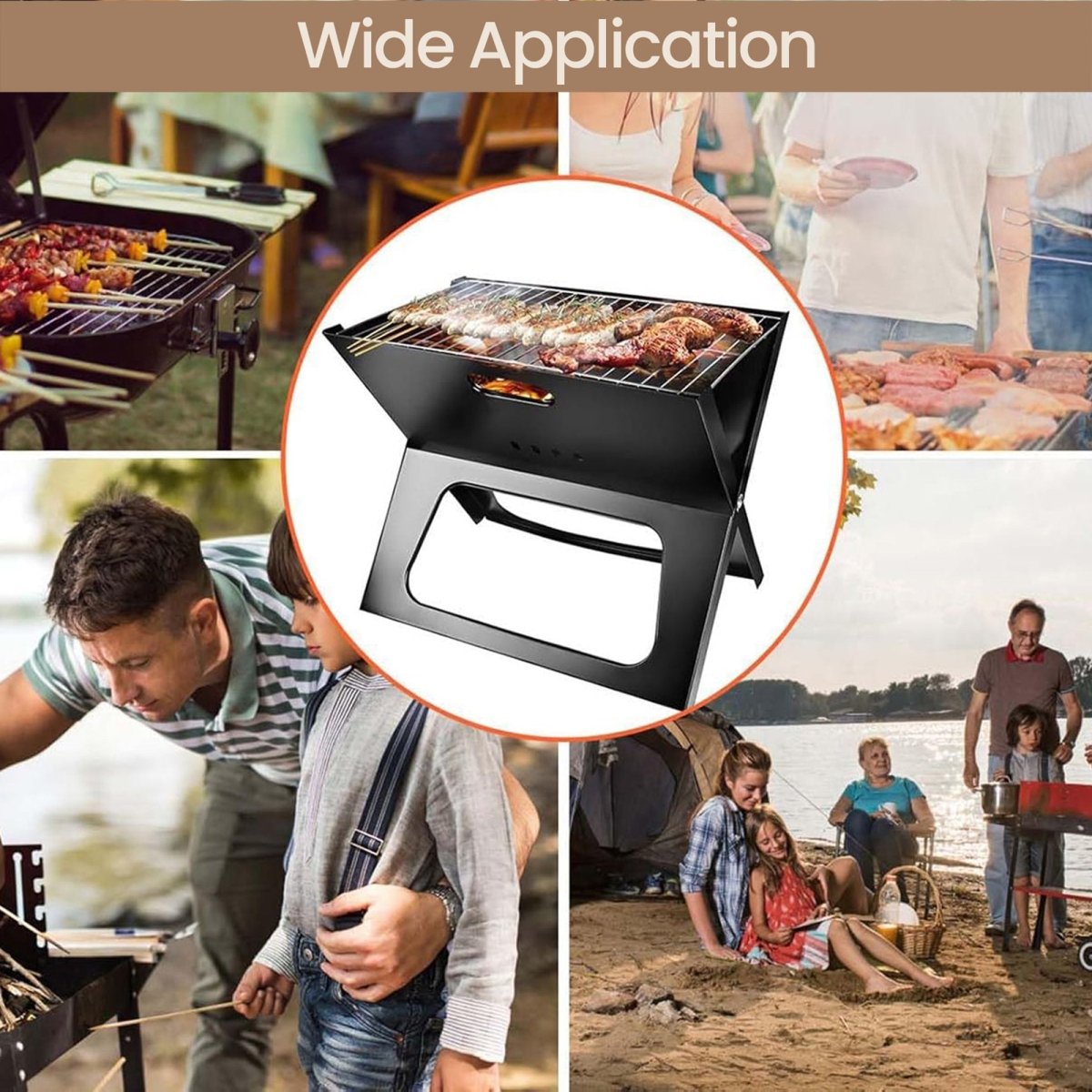 Instant Foldable Barbecue Grill - RUBHUB