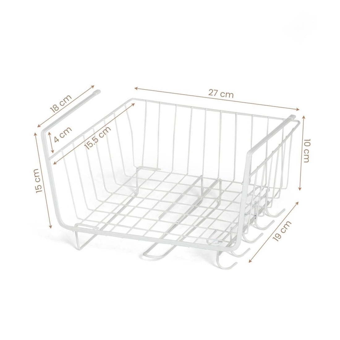 Kitchen shelving cabinet under hanging basket, wardrobe storage rack sundries kitchenware utensils pot lids storage hanging basket organizer rack with hooks - RUBHUB