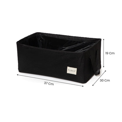 Multipurpose Black Storage Box With Handles - RUBHUB