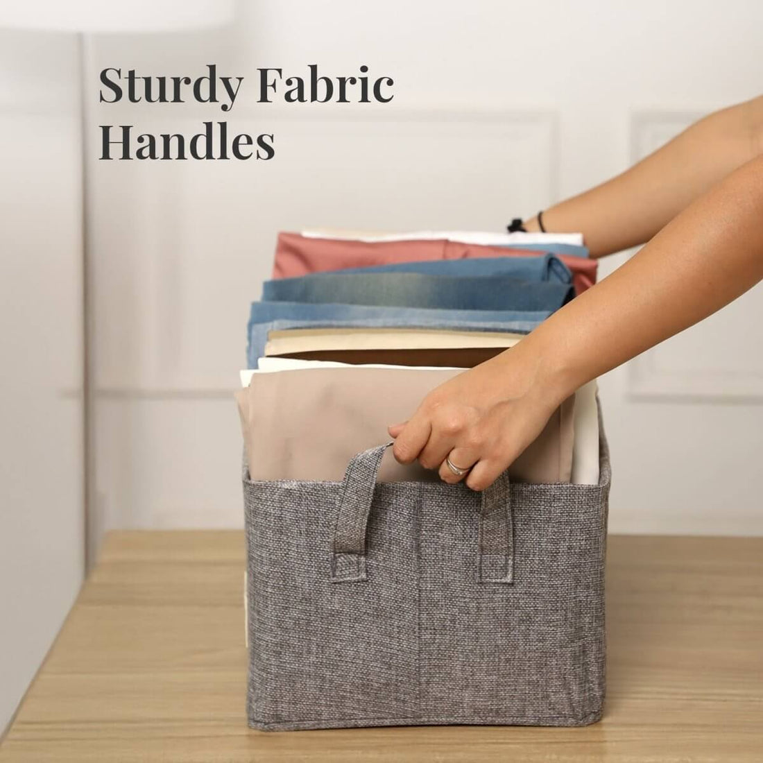 Multipurpose Grey Storage Box With Handles - RUBHUB