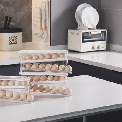Auto Rolling Egg Dispenser Organizer- 12 Eggs Holder