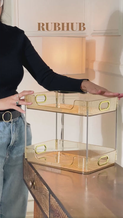 Golden 3-Layer Counter Top Organizer