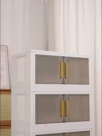 Stackable 4-layer Transparent Storage Cabinet