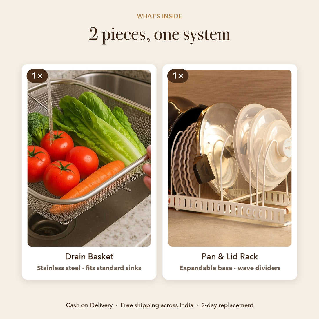 What is inside the RUBHUB kitchen combo