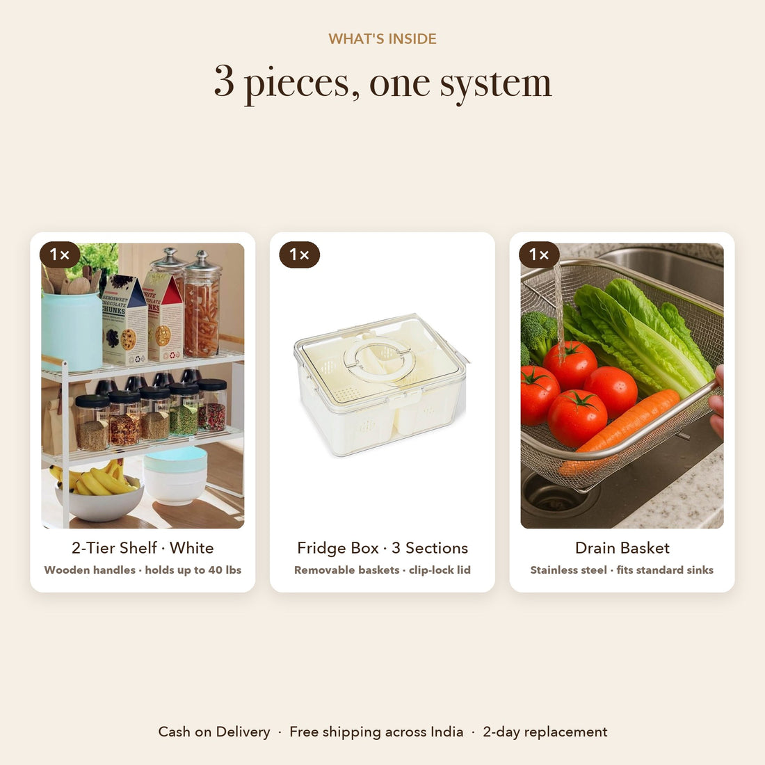 What is inside the RUBHUB kitchen combo