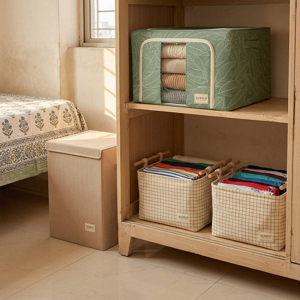 RUBHUB Bedroom Starter Combo – all 4 pieces arranged at home