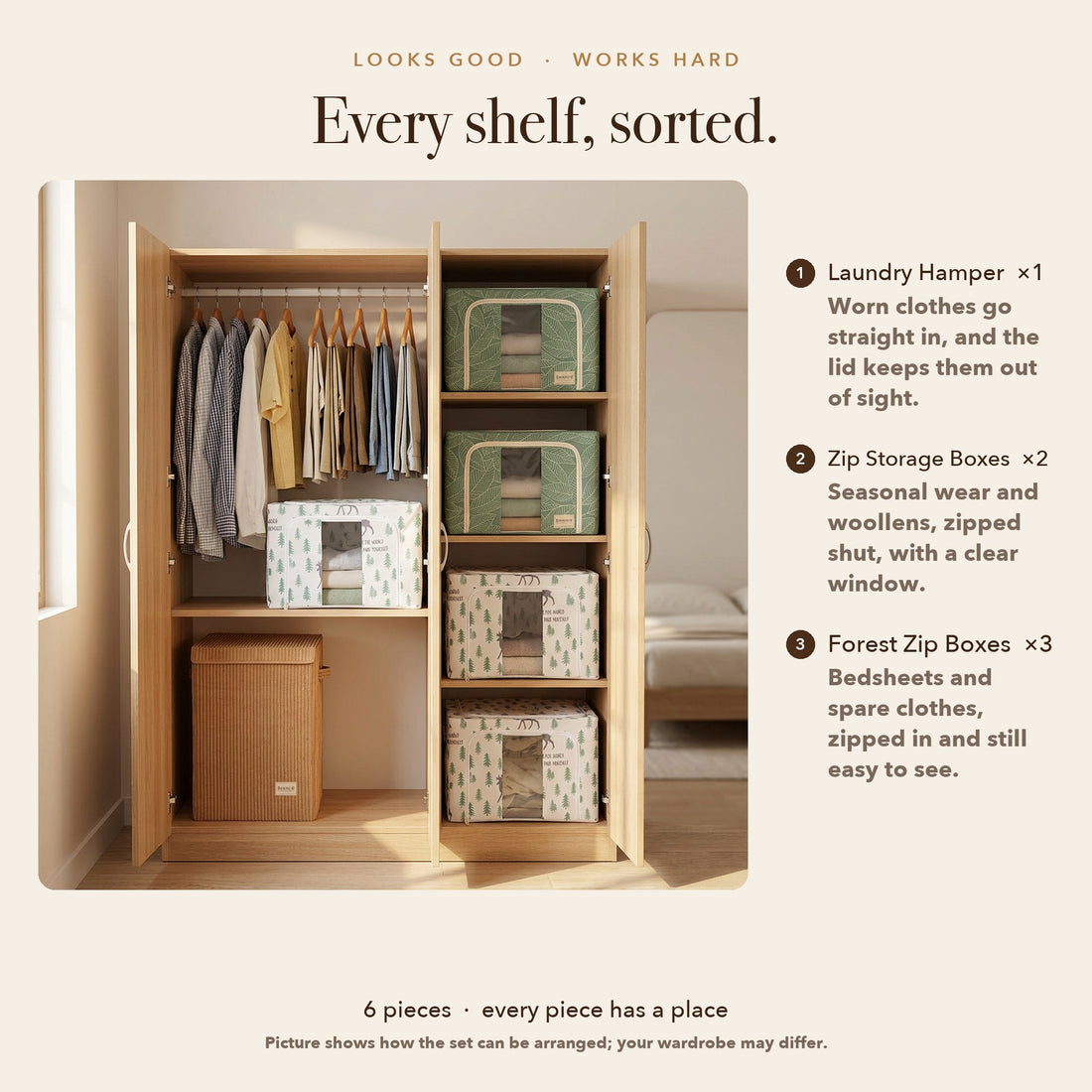 RUBHUB Big Wardrobe & Laundry Combo – every shelf sorted