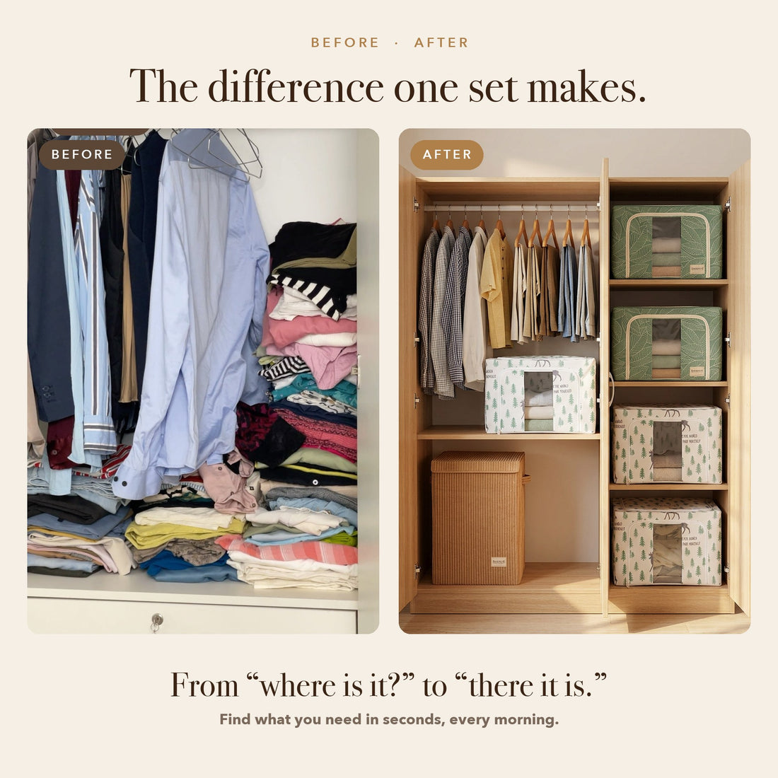 RUBHUB Big Wardrobe & Laundry Combo – before and after