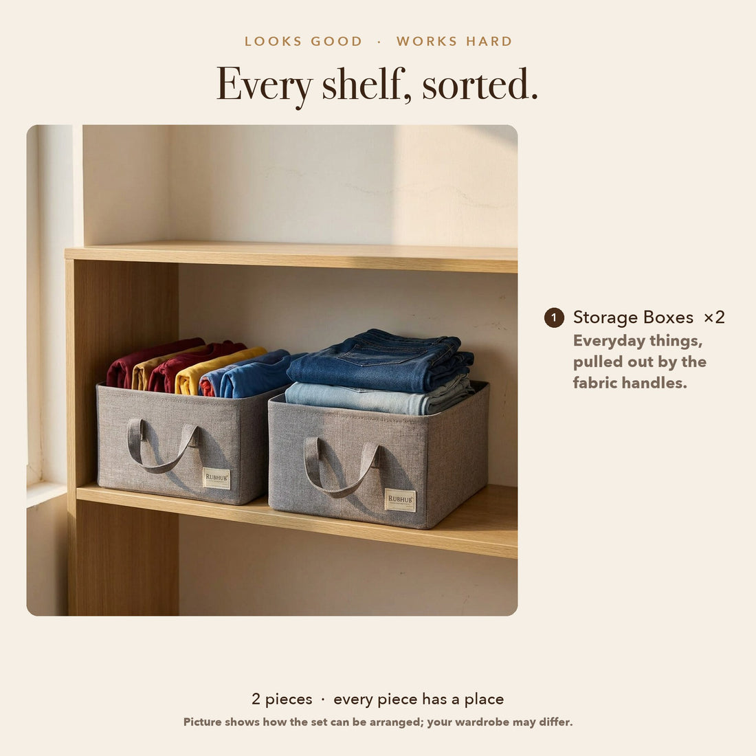 RUBHUB Storage Box Duo – every shelf sorted