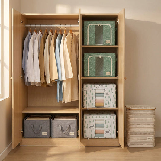 RUBHUB Premium Wardrobe Combo (7 pieces) – all 7 pieces arranged at home