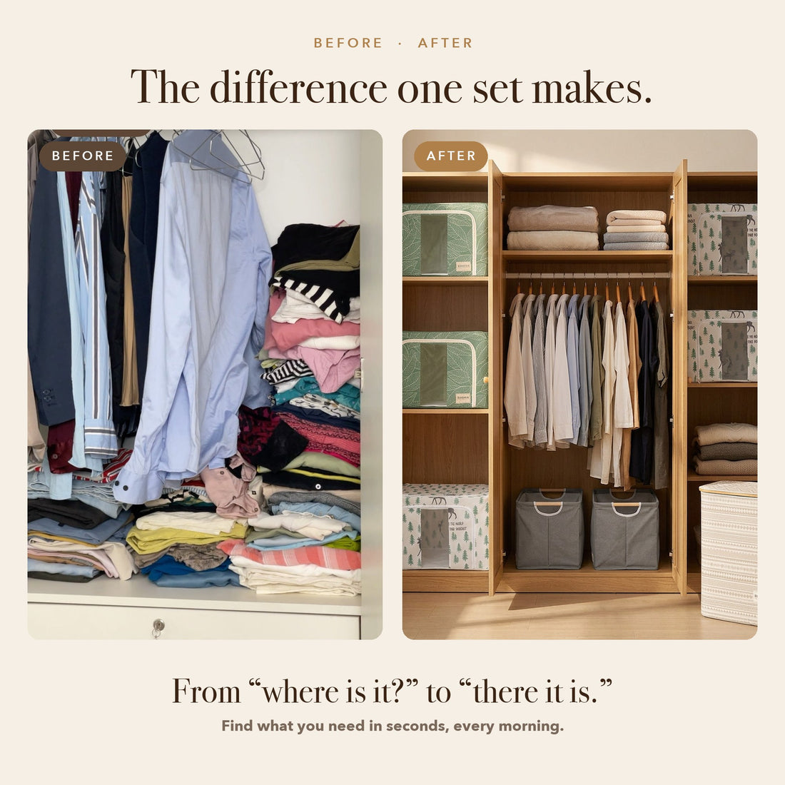 RUBHUB Premium Wardrobe Combo (8 pieces) – before and after