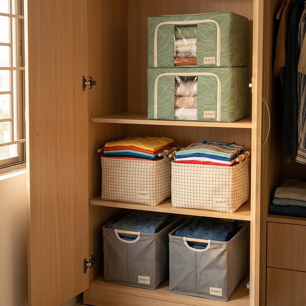 RUBHUB Wardrobe Combo – all 6 pieces arranged at home