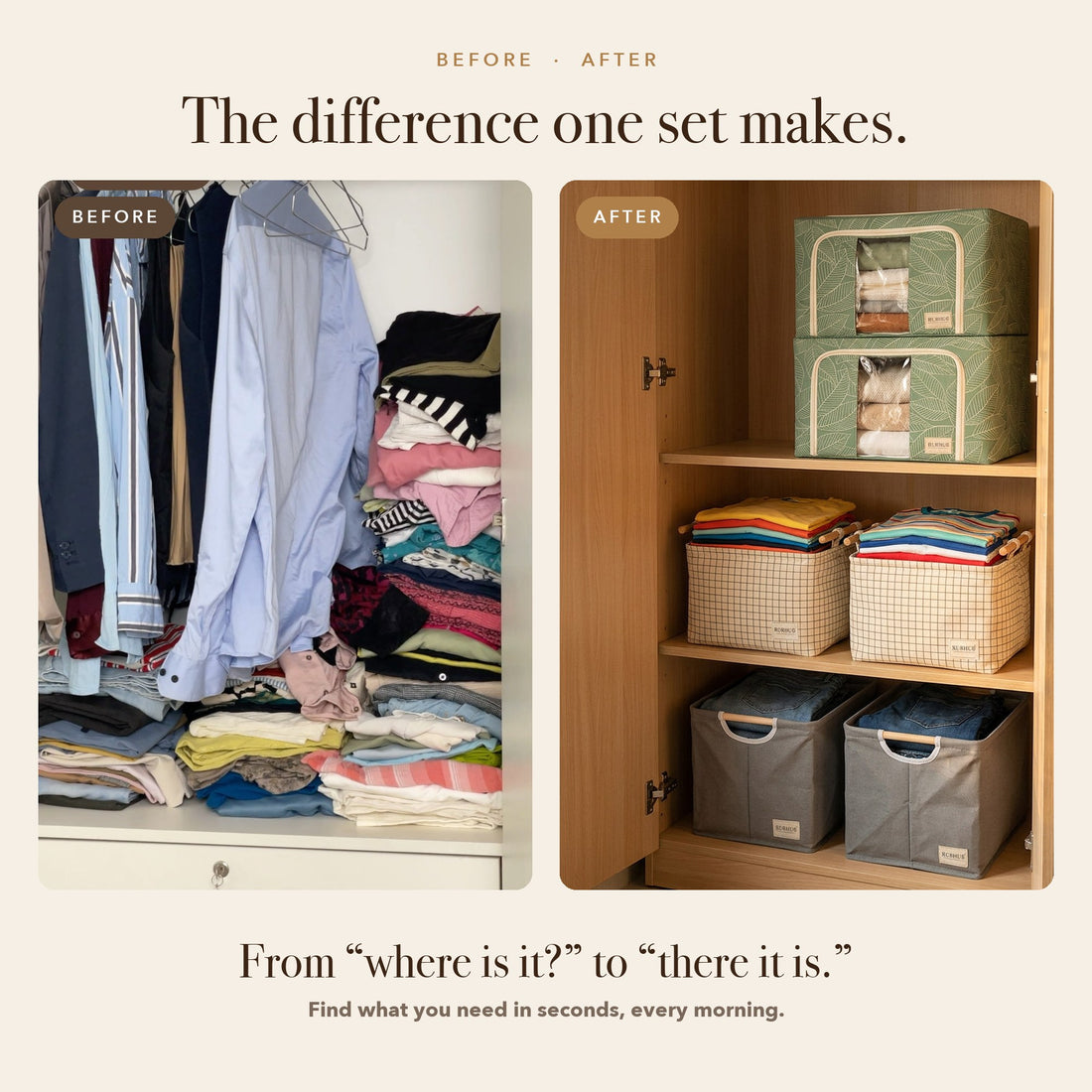 RUBHUB Wardrobe Combo – before and after