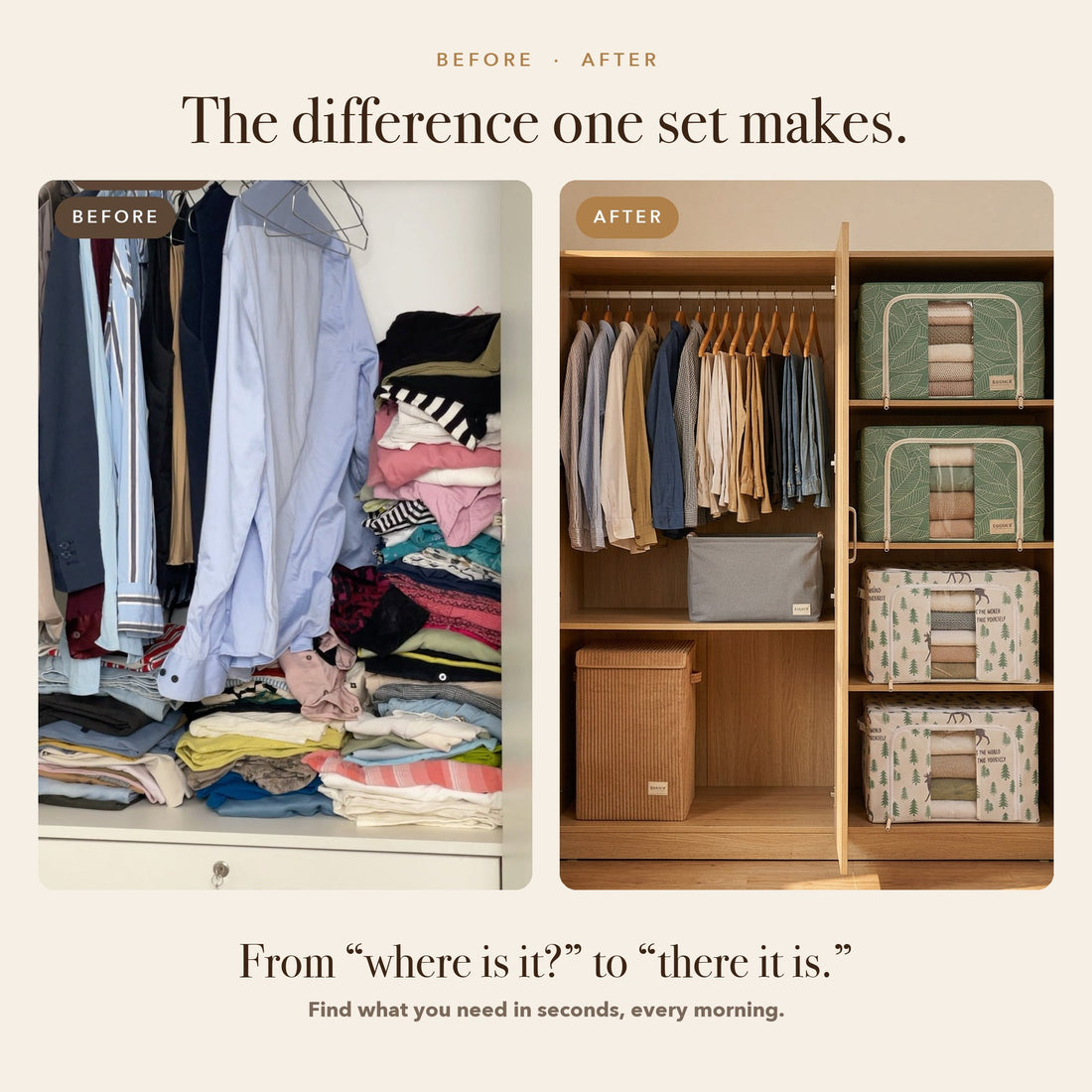 RUBHUB Wardrobe & Laundry Combo – before and after