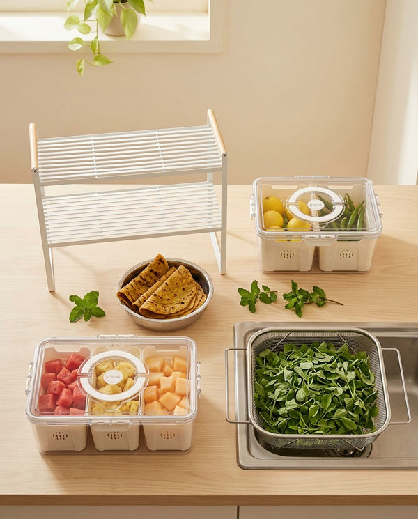 RUBHUB Shelf + Fridge Duo Set – kitchen set in use